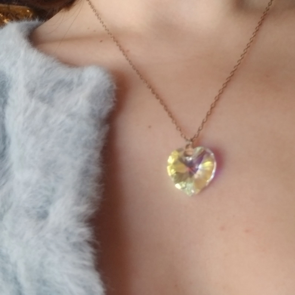 CZ Heart Pendant Sterling Necklace